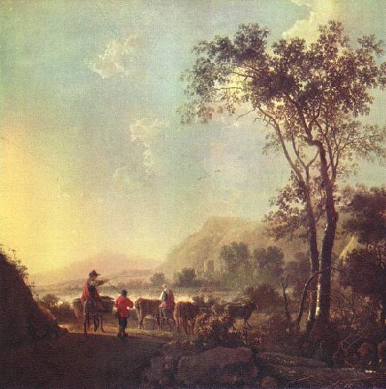 Aelbert Cuyp Landscape with herdsman and cattle Sweden oil painting art